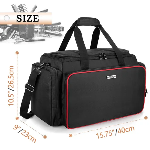 Vista 6 de BAFASO Bolsa de peluquería de gran capacidad con divisores ajustables, estuche de peluquería de viaje con capacidad para varias herramientas