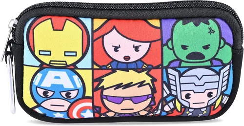 Vista 6 de Marvel Avengers - Gafas de sol para niños con funda protectora para gafas de superhéroe, para niños y jóvenes