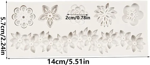 Vista 2 de Moldes barrocos de fondant de encaje de flores, moldes de silicona para curvas, molde de alivio de volutas para decoración de pasteles, decoración