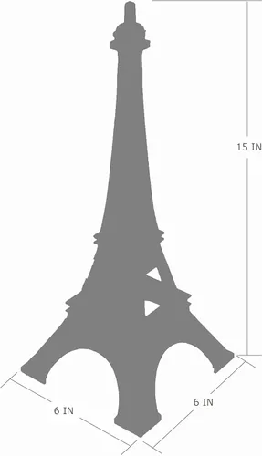 Vista 3 de allgala - Torre Eiffel decorativa elaborada en aleación de metal