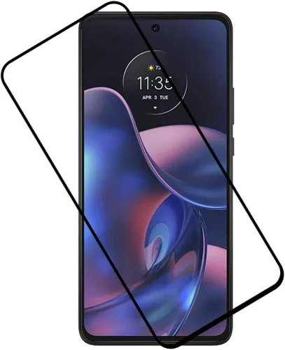 Vista 7 de Protector de pantalla de vidrio templado para Motorola Edge 2022 – [2 unidades] Protector de pantalla de vidrio templado negro Frontier Protector