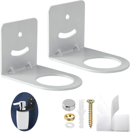 Vista 14 de Soporte adhesivo para botella de ducha, dispensador de botellas de jabón sin perforación, soporte de pared, dispensador de jabón