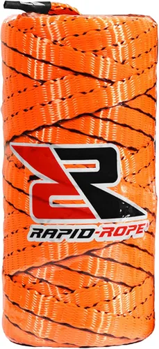 Vista 10 de Rapid Rope Refill 120ft Black Flat Tactical Paracord Made in The USA 1100lb Tested Heavy Duty Poly Rope Test Cord Hiking, Camping, Survival