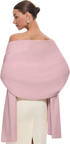 Vista 13 de PULI Bufanda y chal tipo pashmina para mujer, accesorio para vestido de noche, gran bufanda manta larga, chal para boda nupcial de invierno