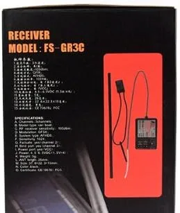 Vista 6 de FLYSKY Radiocontrol Transmisor TX FS-GT3B de 3 canales para bote 2.4Ghz 0.08 oz creceptor