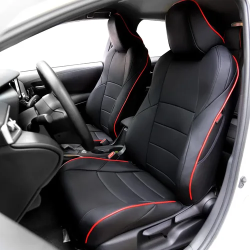 Vista 22 de HKZ Funda de asiento especial personalizada para Toyota Corolla (Beige, 2014-2019 Corolla L LE Eco XLE Sedan)