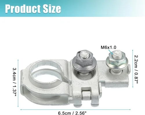 Vista 5 de X AUTOHAUX Terminal de batería positivo 919803X010 Terminal de cable de batería para Hyundai Accent 2015-2017 para Kia Rio 2016-2020