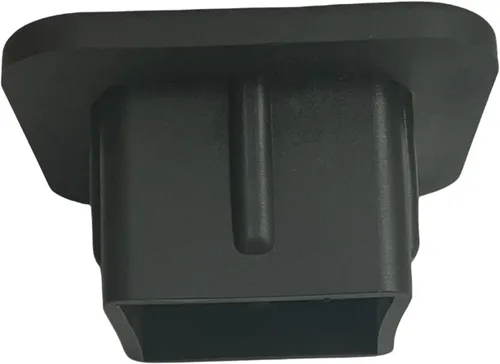 Vista 4 de Generic Enchufe de enganche de tubo receptor de goma cruzado de bombero. Se adapta al receptor de 2 pulgadas. Goma negra. Estilo clásico