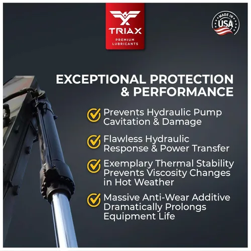 Vista 7 de TRIAX Powerflow AW 68 Aceite hidráulico HLP multiviscosidad Vida extendida de 6,000 horas Triple antidesgaste Verdadero para todas
