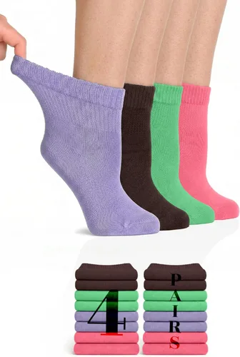 Vista 14 de Hugh Ugoli - Calcetines diabéticos para mujer de Rayón derivado de bambú, suaves, de tobillo, delgados, anchos, sueltos, parte superior sin uniones