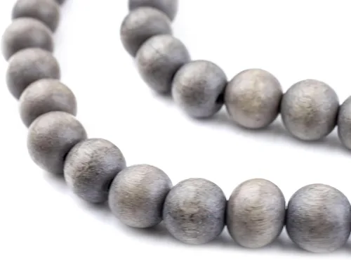 Vista 233 de TheBeadChest: cuentas de madera redondas naturales de 0.315 pulgadas, cuentas de madera sueltas espaciadoras para fabricar joyas, 4 tamaños