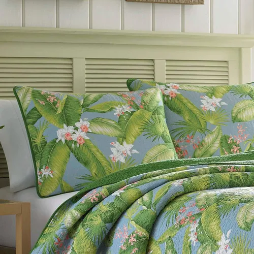 Vista 14 de Tommy Bahama - Juego de edredón tamaño individual, juego de ropa de cama de algodón suave y reversible, ligero para uso durante todo el año, 2