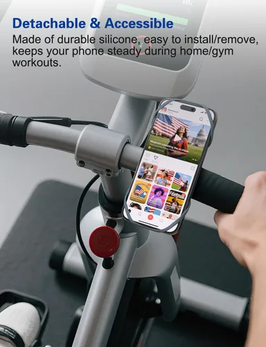 Vista 7 de Soporte de teléfono para bicicleta, bicicleta desmontable, rotación de 360°, soporte de teléfono celular para teléfonos de 4 a 7 pulgadas, bicicleta