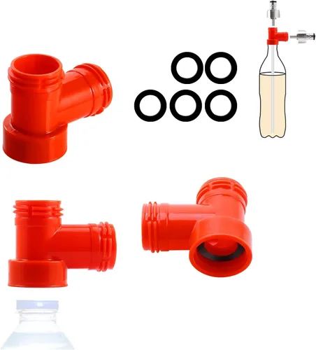 Vista 8 de MRbrew Tapa de carbonatación de plástico, 2 piezas de poste de barril de bloqueo de bola de 5/16 pulgadas, línea de cerveza, pezón, púa de cerveza