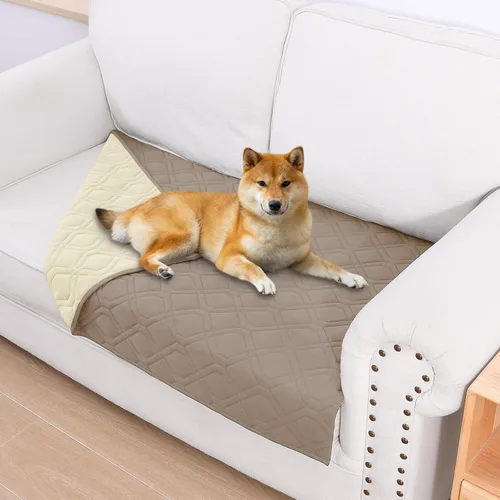 Vista 104 de Smiry Funda impermeable para cama de mascota, suave y lavable, para cama, sofá, reversible, perros pequeños, medianos, grandes, gatos, diseño