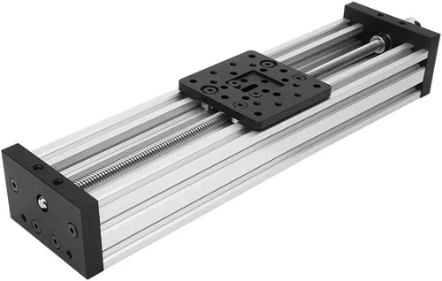 Vista 8 de Tabla deslizante de guía lineal, tornillo de bola de plomo de 0.315 in, riel de movimiento, aleación de aluminio, guía lineal CNC, actuador