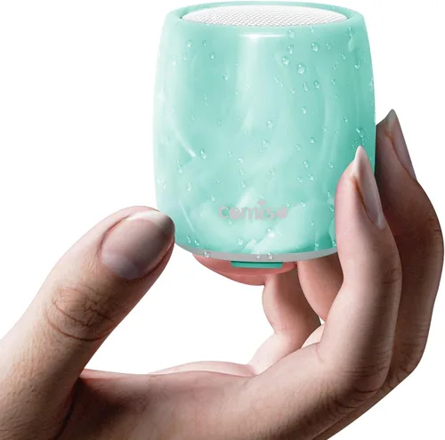 Altavoz impermeable, pequeño altavoz Bluetooth con sonido estéreo y graves robustos, mini altavoces con llamada manos libres, IPX7 impermeable,