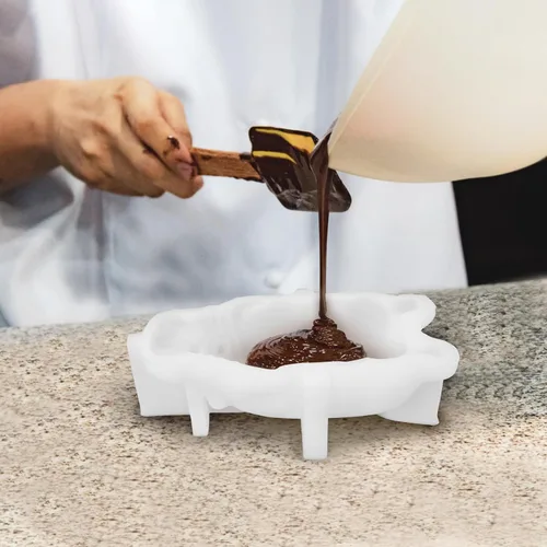Vista 4 de Molde de hipopótamo 3D de silicona con forma de animal de 5.9 x 2.3 pulgadas, hecho a mano, para tartas, chocolate, mousse, pudín, helado, jabón