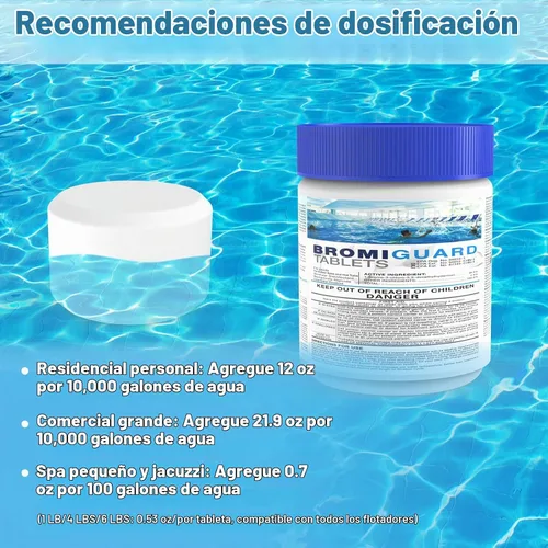 Vista 6 de Bromine Tablets for SPA Hot Tub 1lb Brominating Tablets Booster
