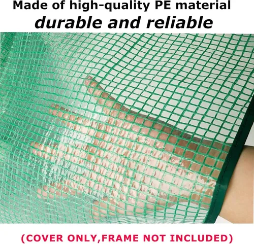 Vista 5 de Cubierta de repuesto para invernadero transitable con puerta enrollable con cremallera, 56 x 56 x 76 pulgadas, cubierta de invernadero