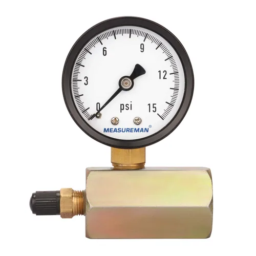 Vista 15 de MEASUREMAN 2" Ensamblaje de medidor de presión de gas de latón forjado, conexión FNPT de 3/4", 0-30psi, precisión +/-3-2-3%
