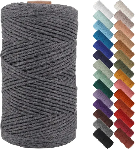 Vista 63 de NOANTA - Cuerda de macramé color verde aguacate, 2 mm x 220 yardas, cuerda de algodón colorido para colgar en la pared, ganchos de plantas