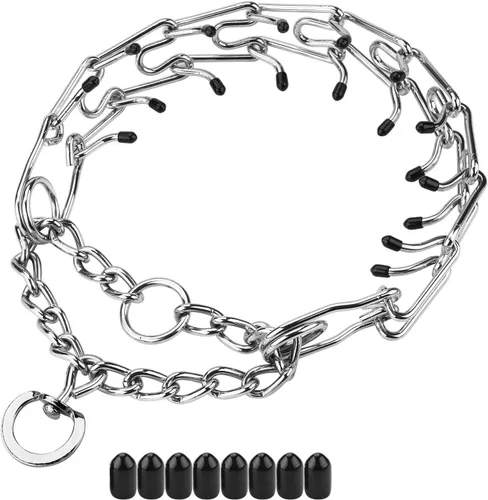 Vista 15 de Collares de púas para perros, collar de perro sin tirones, collar de entrenamiento para perros pequeños, acero inoxidable ajustable con cómodas