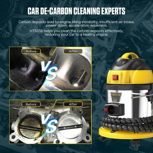 Vista 2 de Walnut Blaster Cleaner, HTS558 Máquina de limpieza de válvulas de tubo de admisión de motor automotriz, removedor de carbono de motor automotriz