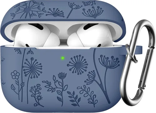 Vista 13 de Lerobo Funda con Flor Grabada Compatible con Apple AirPods Pro 2 Funda de Protección Completa para AirPods Pro 2ª 1ª Generación 2022/2023 USB C
