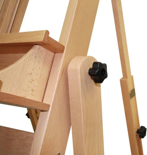 Vista 6 de Mont Marte Caballete de piso de madera de estudio inclinable. Marco en H extra grande ajustable en altura con un gran rango de inclinación. Las