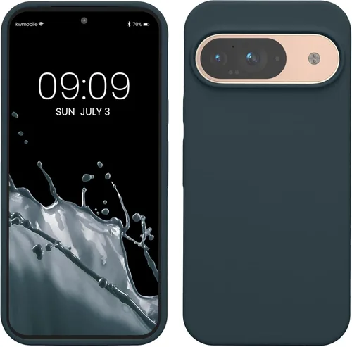 Vista 107 de kwmobile Funda Compatible con Google Pixel 6 Pro - Funda de Teléfono de Silicona TPU con Acabado Suave - Azul Caribe