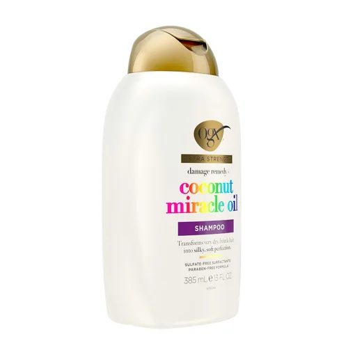 Vista 4 de Ogx Champú de aceite de coco Miracle + remedio para el daño extra fuerte, 13 oz