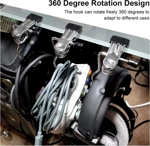 Vista 6 de Coideal Ganchos para colgar botas, 8 ganchos para botas, clips de ropa de acero inoxidable para secar calcetines (negro)