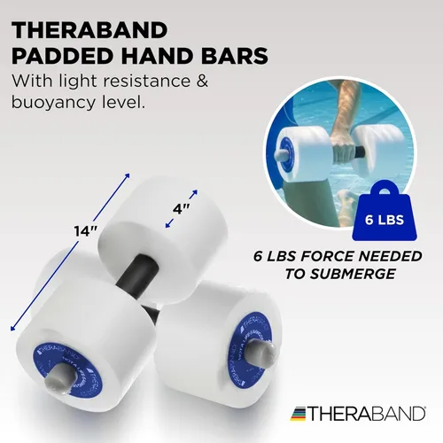 Vista 3 de Mancuerna acuática TheraBand con agarre acolchado, Heavy Resistance, 2