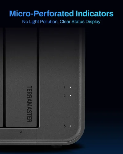 Vista 5 de TERRAMASTER Almacenamiento NAS de 2 bahías F2-425 - CPU Intel x86 Quad-Core, 4 GB de RAM, LAN de 2.5GbE, servidor multimedia de almacenamiento