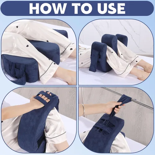 Vista 3 de MABOZOO Dispositivo de giro para pacientes con orificio para mango, almohada de terciopelo en forma de U, almohada de lactancia postrada en cama
