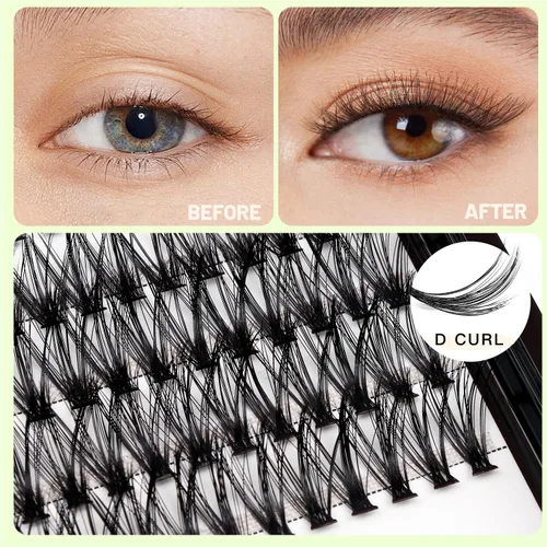 Vista 3 de BODERMINCER 20D 0.315-0.787 in a elegir 8-10-0.472-0.551 in MIX/14-16-0.709-0.787 in - Extensiones de pestañas postizas individuales mixtas