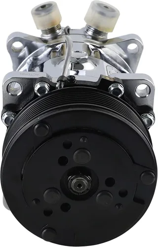 Vista 5 de Compresor universal del A/C con PV8 embrague Sanden 508 5H14 R134A correa serpentina cromada