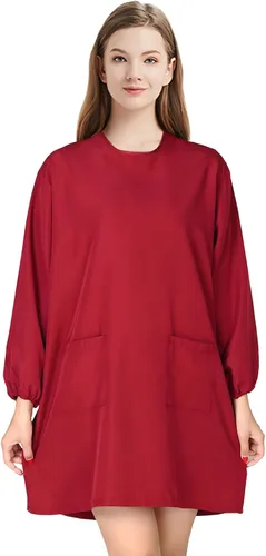 Vista 6 de TOPTIE Chaqueta impermeable para peluquería para mascotas, delantal con 2 bolsillos