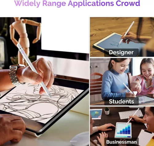 Vista 5 de Lápiz óptico para pantallas táctiles, lápiz digital activo, estilista de punta fina, compatible con iPhone, iPad Pro y otras tabletas