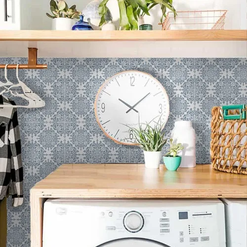 Vista 55 de Alwayspon Adhesivos de transferencia de azulejos de vinilo esmerilado para despegar y pegar, calcomanías autoadhesivas para azulejos de pared