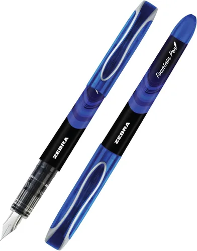Vista 2 de Zebra Pen Pluma estilográfica, fina 0.024 in, tinta azul, paquete de 12