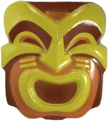 Juego de 4 máscaras sonrientes de Tiki