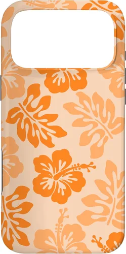 Vista 22 de Orange Hibiscus Y2K Tropical Floral Hawaiian Flowers Pattern Case for iPhone 17