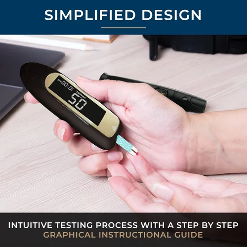 Vista 2 de Kit avanzado de prueba de cetona, delgado, codificación automática, monitoreo y gestión de cetosis, medidor de cetona, 10 tiras de prueba envueltas