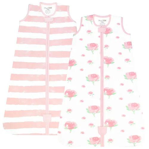 Vista 39 de Mama Cheetah Saco de dormir para bebé de 0.5 TOG, Manta Vestible de Algodón Orgánico para Bebé con Cremallera Bidireccional, Saco de Dormir