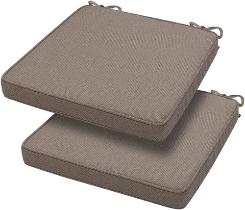 Vista 13 de Magpie Fabrics Cojín de asiento de esquina cuadrada, 18 x 18 x 2.5 pulgadas, paquete de 2, impermeable, para interiores y exteriores, resistente a