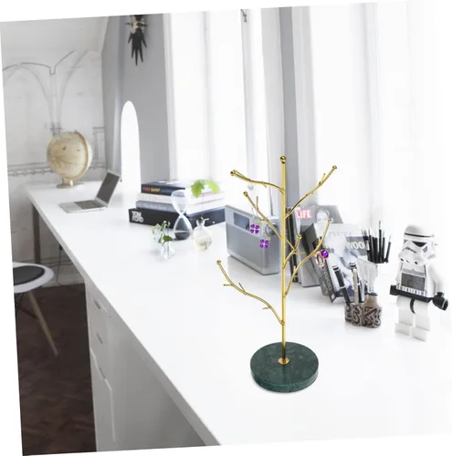 Vista 3 de Holibanna 2 pcs jewelry rack table top display stand bracelet display stand earring storage organizer Bracelet Rings Rack earring display holder