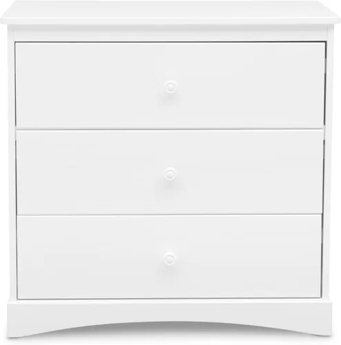 Vista 12 de Delta Children Sutton - Cómoda de 3 cajones con tapa para cambiar pañales y cajones entrelazados, certificado Greenguard Gold, blanco Bianca