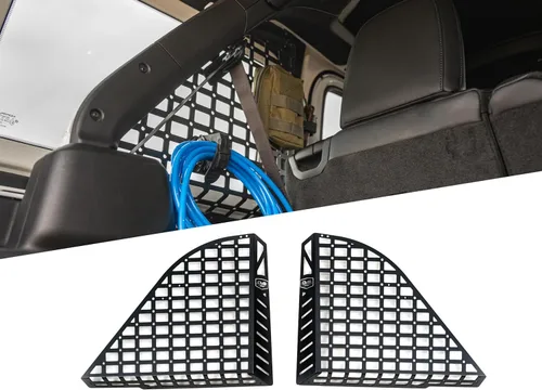 DV8 Offroad Paneles Molle con bolsillo para ventana trasera para Jeep Wrangler JL 2018-2025 de 4 puertas | Soluciones de montaje versátiles |